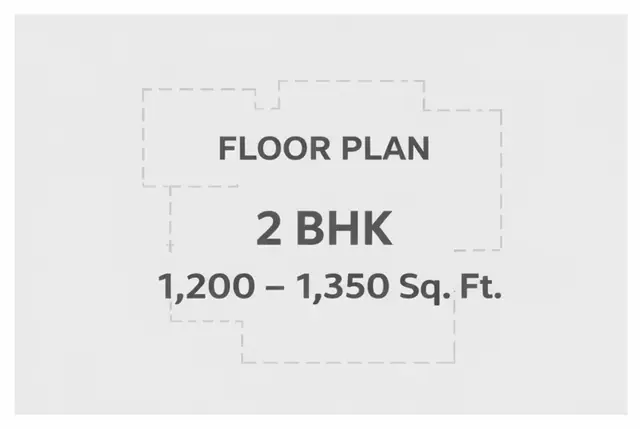 L&T Jakkur 2 BHK 1,200-1,350 sqft floor plan layout
