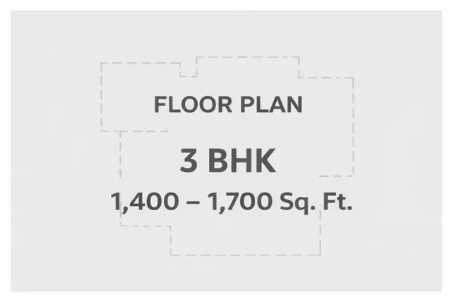 L&T Jakkur 3 BHK 1,500-1,700 sqft floor plan layout
