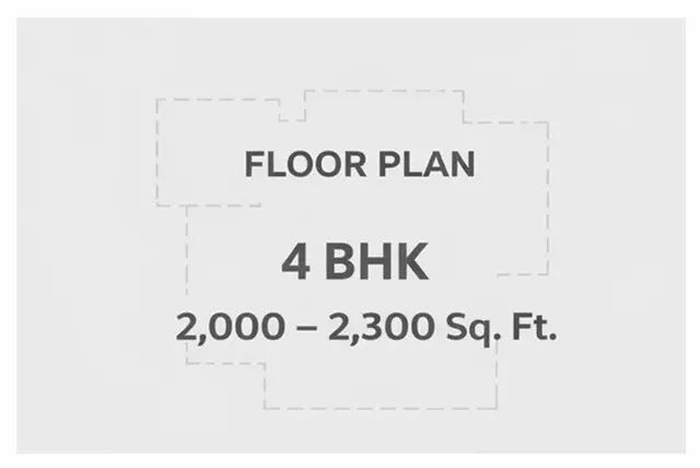 L&T Jakkur 4 BHK (3.5 BHK + Maid) 2,100-2,300 sqft flagship floor plan layout